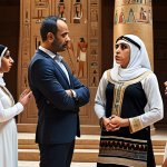 ** A modern Egyptian family facing economic pressure, possibly arguing, highlighting the stress on marriage.

**