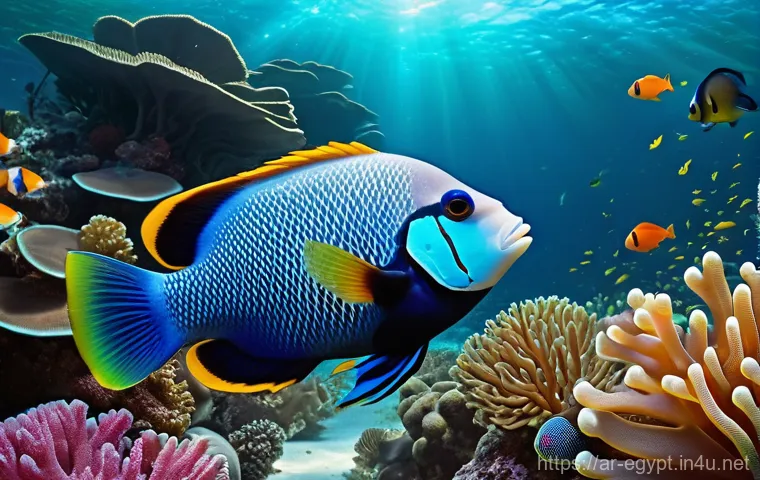 홍해 스쿠버 다이빙 명소 - **Prompt:** "A breathtaking underwater scene in Ras Mohammed's Anemone Garden. Giant, vibrant coral ...